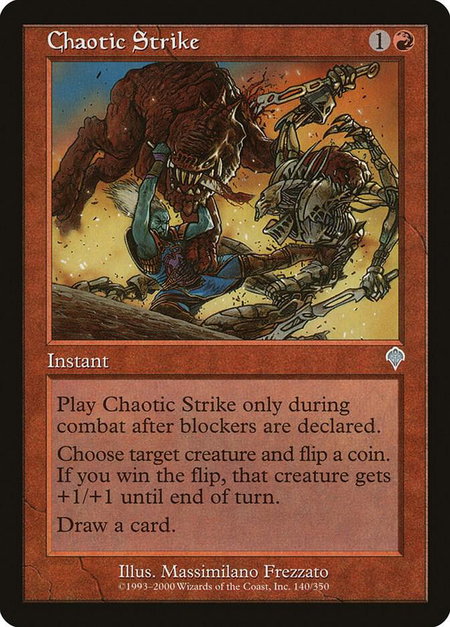 Chaotic Strike - Invasion Magic: The Gathering trading card