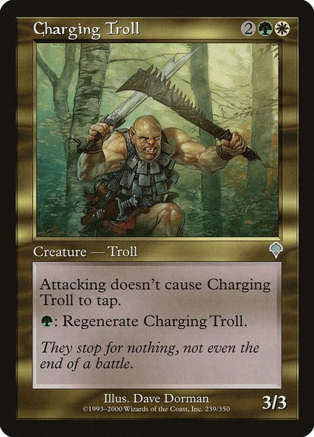 Charging Troll - Invasion Magic: The Gathering trading card
