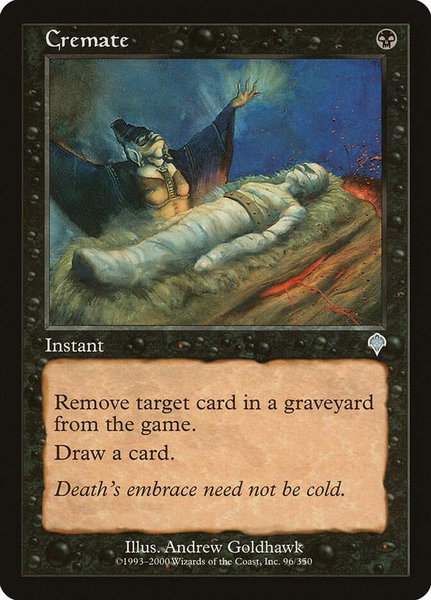 Cremate trading card from Invasion Cremate - Invasion Magic: The Gathering trading card