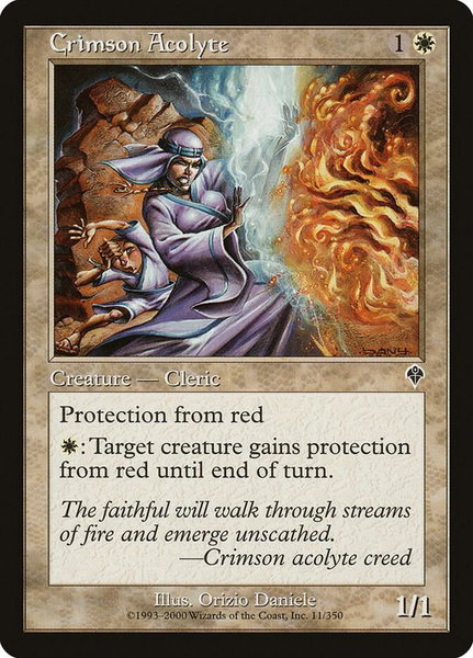 Crimson Acolyte - Invasion Magic: The Gathering trading card