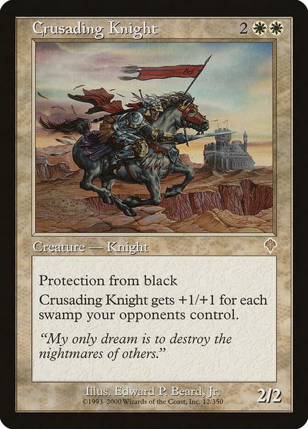 Crusading Knight - Invasion Magic: The Gathering trading card