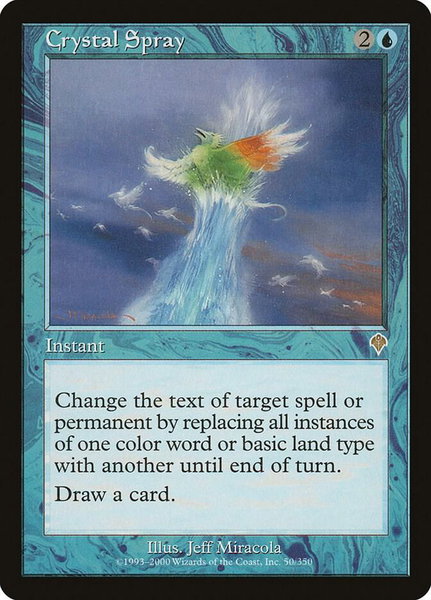 Crystal Spray trading card from Invasion Crystal Spray - Invasion Magic: The Gathering trading card