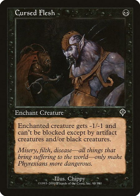 Cursed Flesh - Invasion Magic: The Gathering trading card