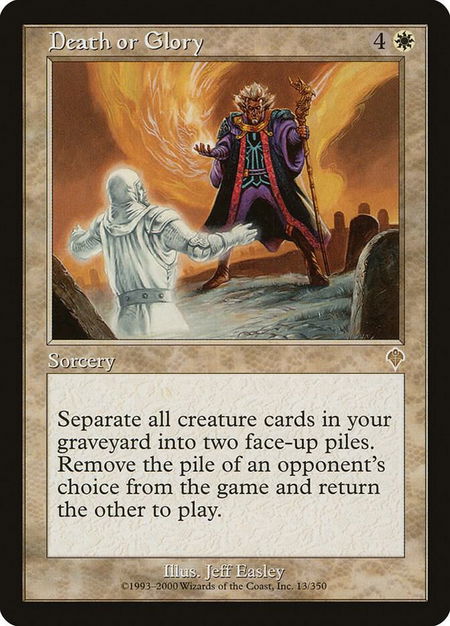 Death or Glory - Invasion Magic: The Gathering trading card