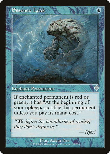 Essence Leak trading card from Invasion Essence Leak - Invasion Magic: The Gathering trading card