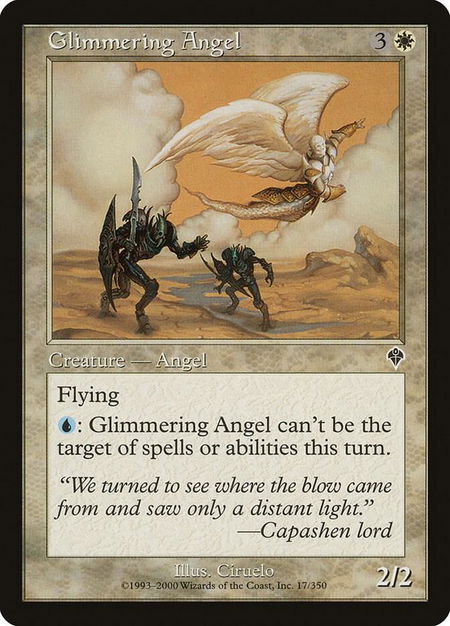 Glimmering Angel - Invasion Magic: The Gathering trading card