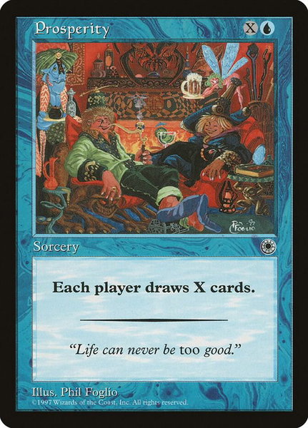 Prosperity trading card from Portal Prosperity - Portal Magic: The Gathering trading card