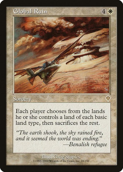 Global Ruin trading card from Invasion Global Ruin - Invasion Magic: The Gathering trading card
