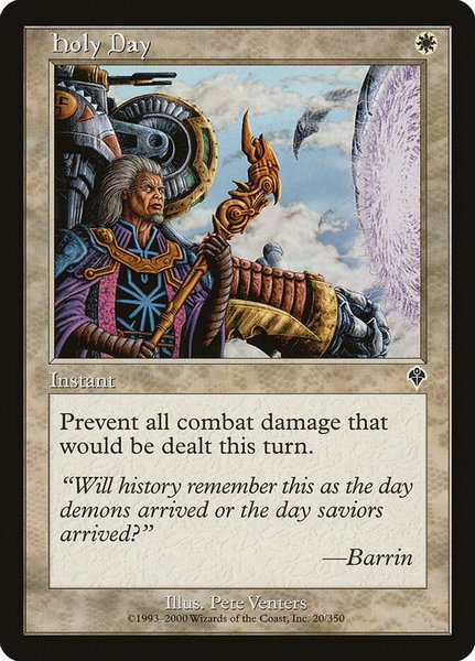 Holy Day trading card from Invasion Holy Day - Invasion Magic: The Gathering trading card