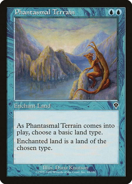 Phantasmal Terrain - Invasion Magic: The Gathering trading card