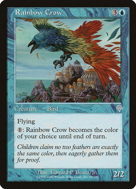 Rainbow Crow - Invasion Magic: The Gathering trading card