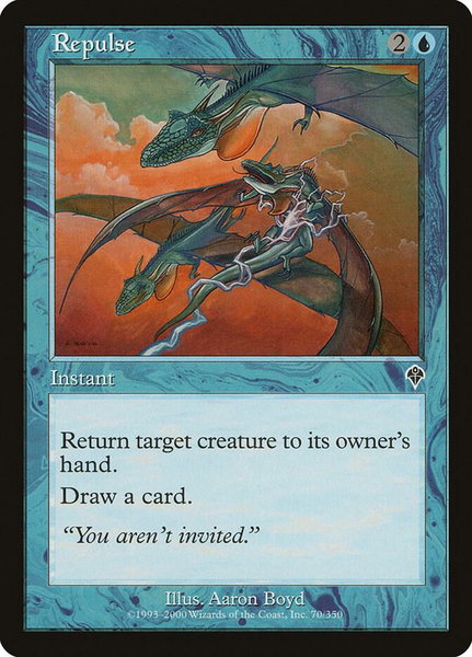 Repulse trading card from Invasion Repulse - Invasion Magic: The Gathering trading card