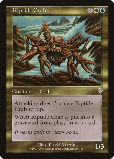 Riptide Crab - Invasion Magic: The Gathering trading card