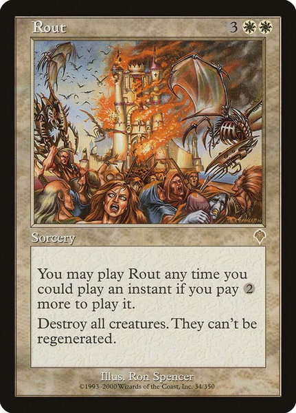 Rout - Invasion Magic: The Gathering trading card