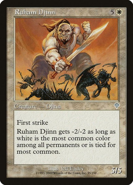 Ruham Djinn trading card from Invasion Ruham Djinn - Invasion Magic: The Gathering trading card