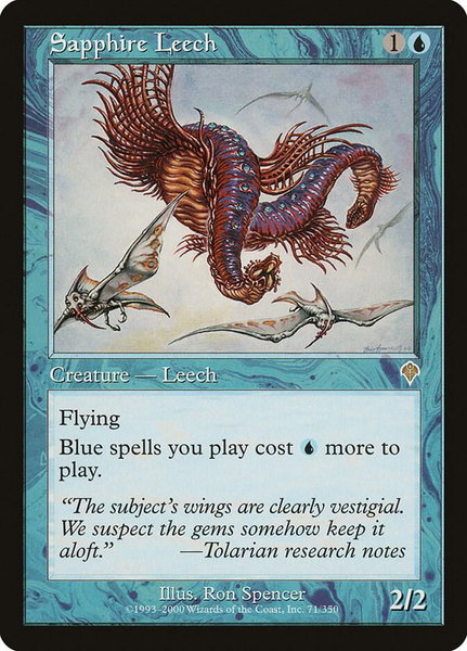 Sapphire Leech - Invasion Magic: The Gathering trading card