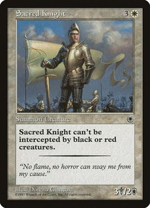 Sacred Knight - Portal (POR) #24 - Common Magic: The Gathering Trading Card