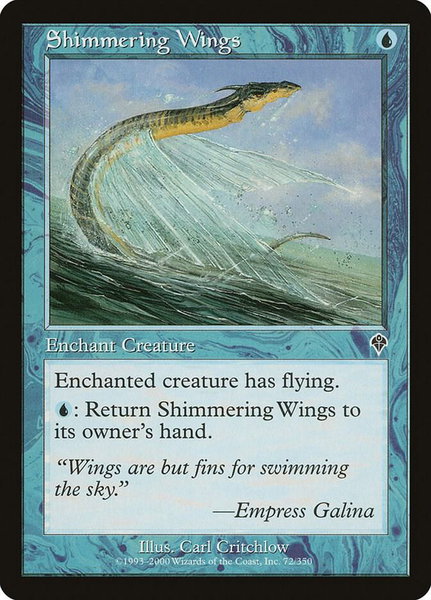 Shimmering Wings trading card from Invasion Shimmering Wings - Invasion Magic: The Gathering trading card