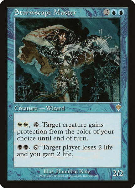 Stormscape Master trading card from Invasion Stormscape Master - Invasion Magic: The Gathering trading card
