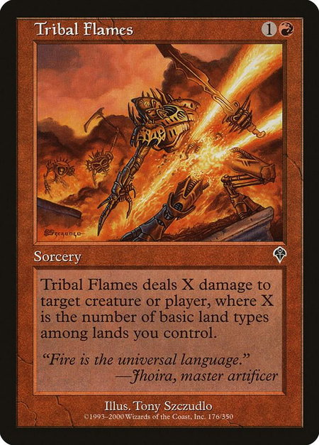 Tribal Flames - Invasion Magic: The Gathering trading card