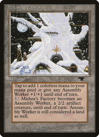 Mishra's Factory (Winter) - Antiquities (ATQ) #80d - Uncommon Magic: The Gathering Trading Card