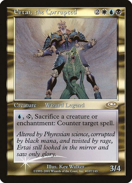 Ertai, the Corrupted (Alt. Art Foil) - Planeshift Magic: The Gathering trading card