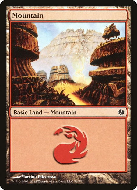 Mountain (76) - Duel Decks: Venser vs. Koth Magic: The Gathering trading card