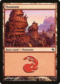 Mountain (77) - Duel Decks: Venser vs. Koth (DDI) #77 - Land Magic: The Gathering Trading Card
