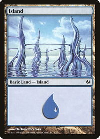 Island (43) - Duel Decks: Venser vs. Koth (DDI) #43 - Land Magic: The Gathering Trading Card