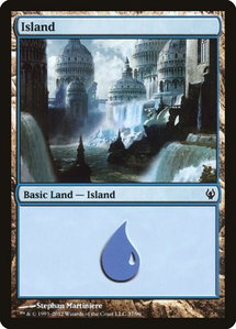 Island (37) - Duel Decks: Izzet vs. Golgari (DDJ) #37 - Land Magic: The Gathering Trading Card