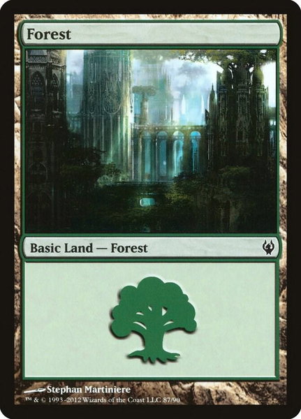 Forest (87) trading card from Duel Decks: Izzet vs. Golgari Forest (87) - Duel Decks: Izzet vs. Golgari Magic: The Gathering trading card