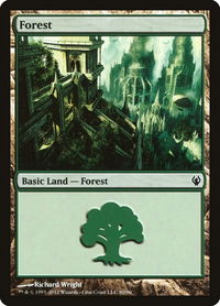 Forest (90) - Duel Decks: Izzet vs. Golgari (DDJ) #90 - Land Magic: The Gathering Trading Card