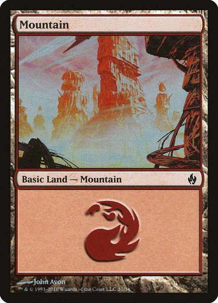 Mountain (31) trading card from Premium Deck Series: Fire and Lightning Mountain (31) - Premium Deck Series: Fire and Lightning Magic: The Gathering trading card