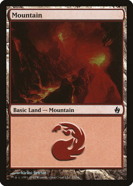 Mountain (33) trading card from Premium Deck Series: Fire and Lightning Mountain (33) - Premium Deck Series: Fire and Lightning Magic: The Gathering trading card
