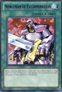 Nobleman of Extermination (Red) trading card from Duelist League Promo Nobleman of Extermination (Red) - Duelist League Promo YuGiOh trading card