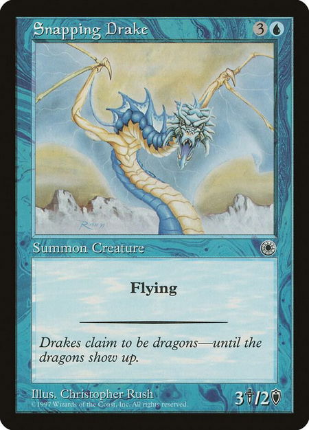 Snapping Drake - Portal Magic: The Gathering trading card