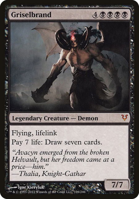 Griselbrand (Avacyn Restored) - Oversize Cards Magic: The Gathering trading card