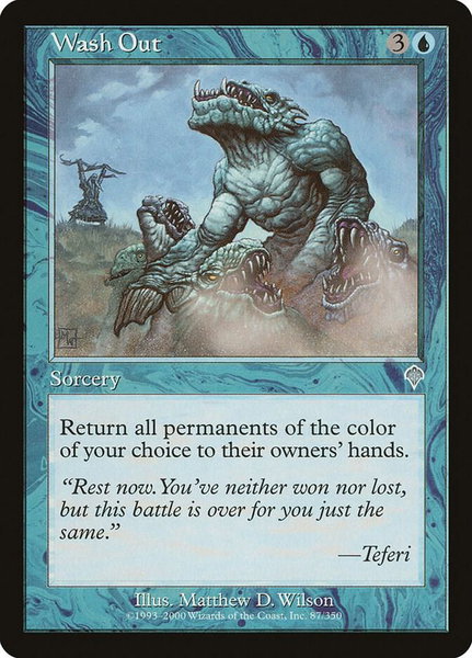 Wash Out trading card from Invasion Wash Out - Invasion Magic: The Gathering trading card