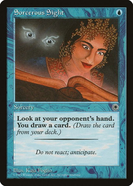 Sorcerous Sight trading card from Portal Sorcerous Sight - Portal Magic: The Gathering trading card