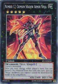 Number 12: Crimson Shadow Armor Ninja (Starfoil) - Star Pack 2013 (SP13) #SP13-EN030 - Rare YuGiOh Trading Card