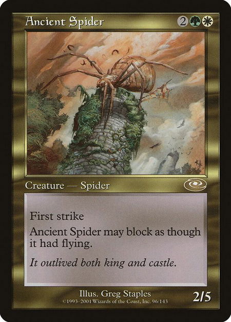 Ancient Spider - Planeshift Magic: The Gathering trading card
