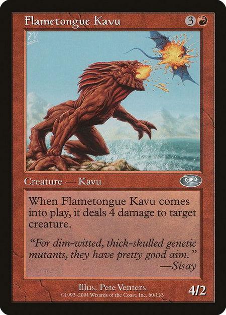 Flametongue Kavu - Planeshift Magic: The Gathering trading card