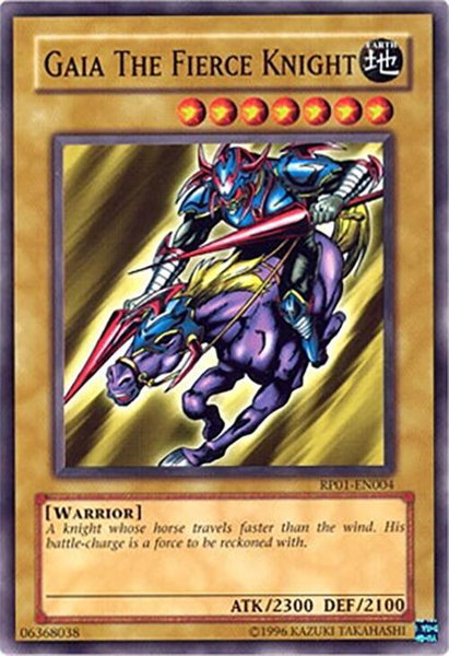 Gaia The Fierce Knight trading card from Retro Pack Gaia The Fierce Knight - Retro Pack YuGiOh trading card
