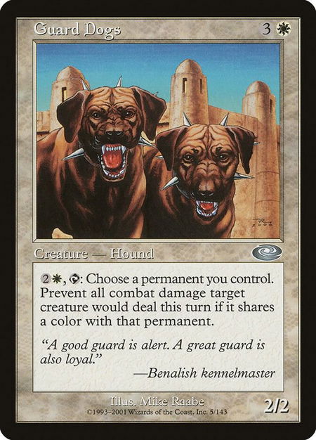 Guard Dogs - Planeshift Magic: The Gathering trading card