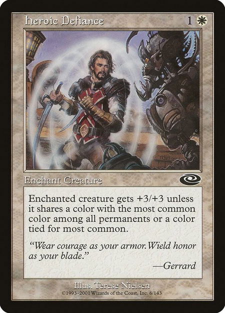 Heroic Defiance - Planeshift Magic: The Gathering trading card