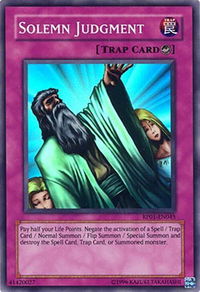 Solemn Judgment - Retro Pack (RP01) #RP01-EN045 - Super Rare YuGiOh Trading Card