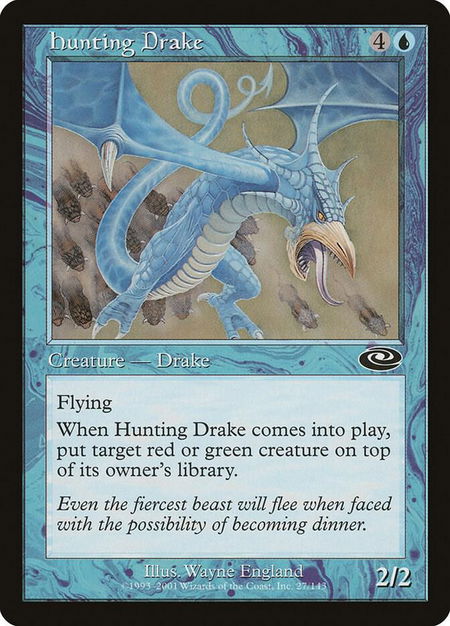 Hunting Drake - Planeshift Magic: The Gathering trading card