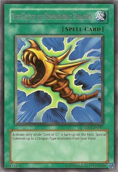 The Flute of Summoning Dragon trading card from Retro Pack The Flute of Summoning Dragon - Retro Pack YuGiOh trading card
