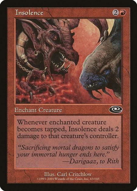 Insolence - Planeshift Magic: The Gathering trading card