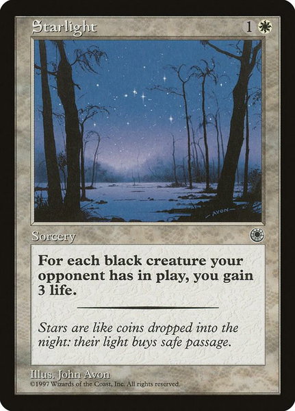 Starlight - Portal Magic: The Gathering trading card